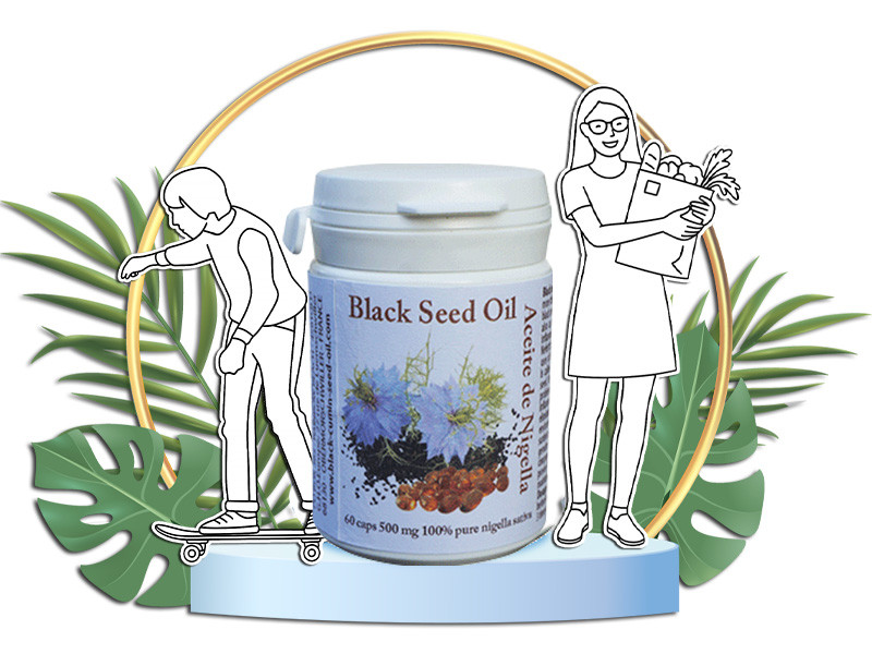 Aceite de Comino Negro Orgánico – Caja de 60 cápsulas – Nigella sativa