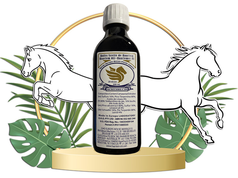 Óleo de Haarlem para Cavalos - Frasco de 200 ml GHO